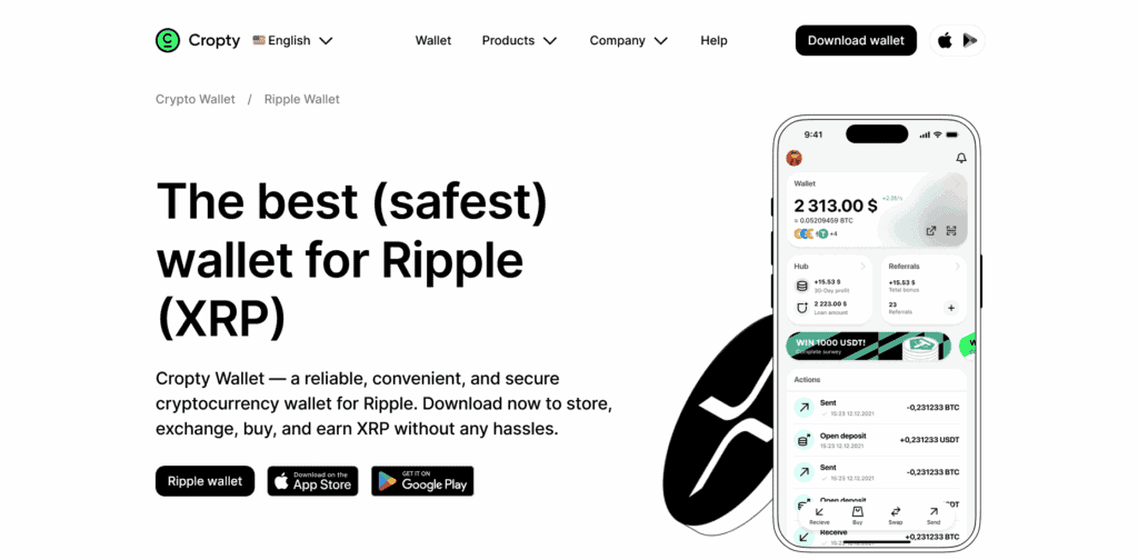 Cropty Wallet is a crypto wallet