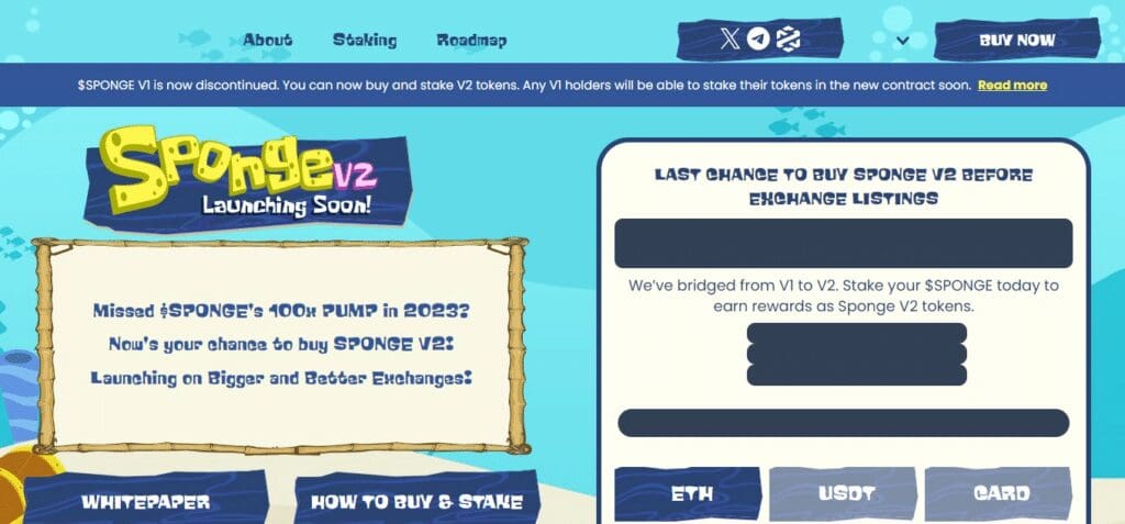 10 Best Crypto Presales in July 2024 ( Updated ) 7 Sponge V2