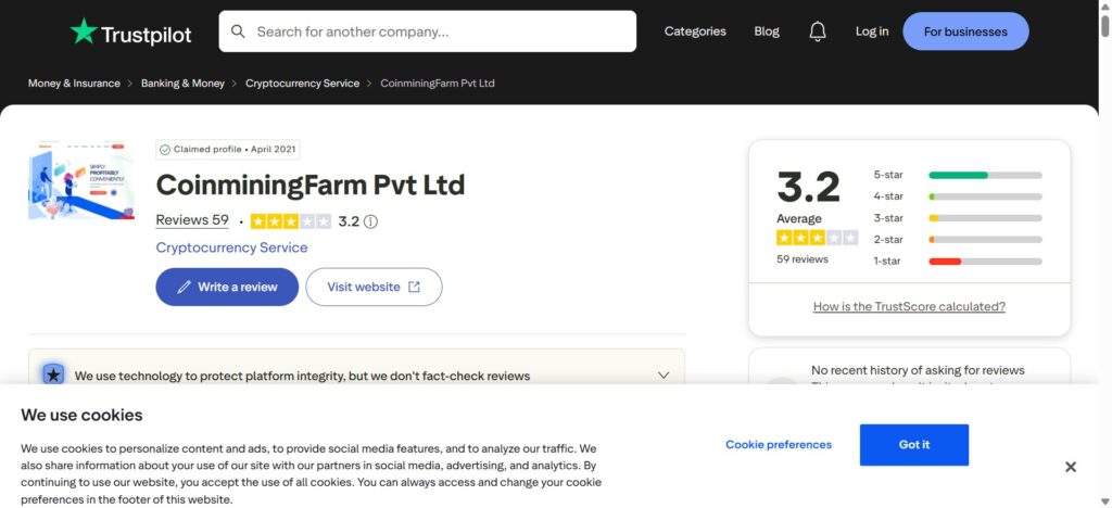 CoinMiningFarm is a cloud-mining system