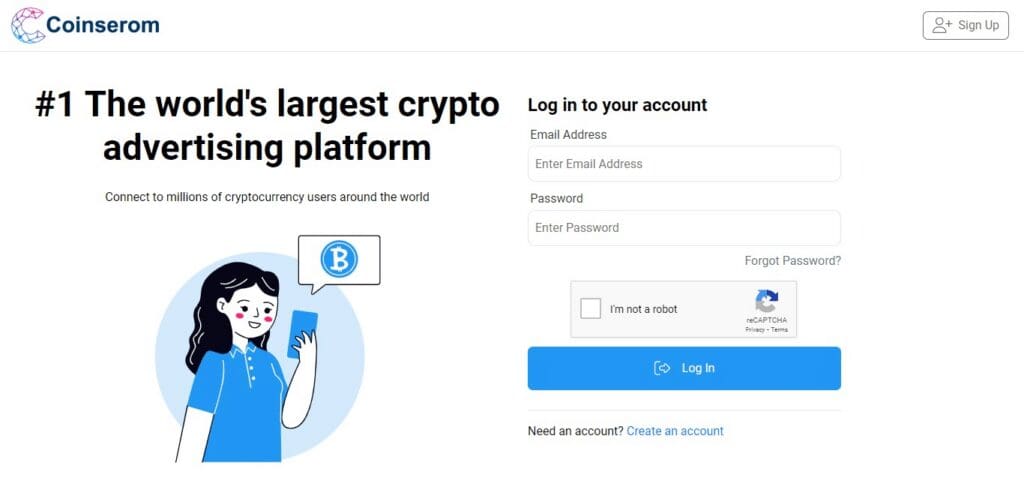 10 Best Crypto Advertisement Platforms 5 Coinserom Crypto Advertisement Platforms