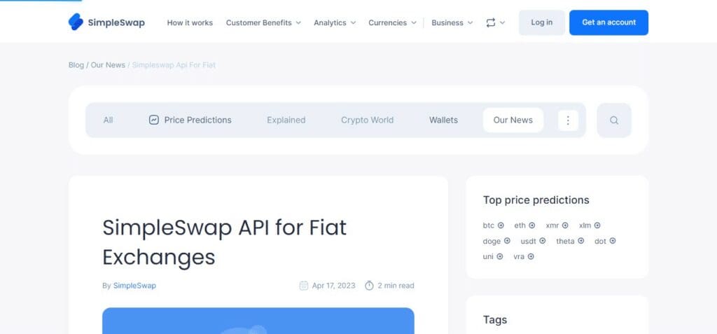 10 Best Cryptocurrency and Bitcoin API 8 SimpleSwap API