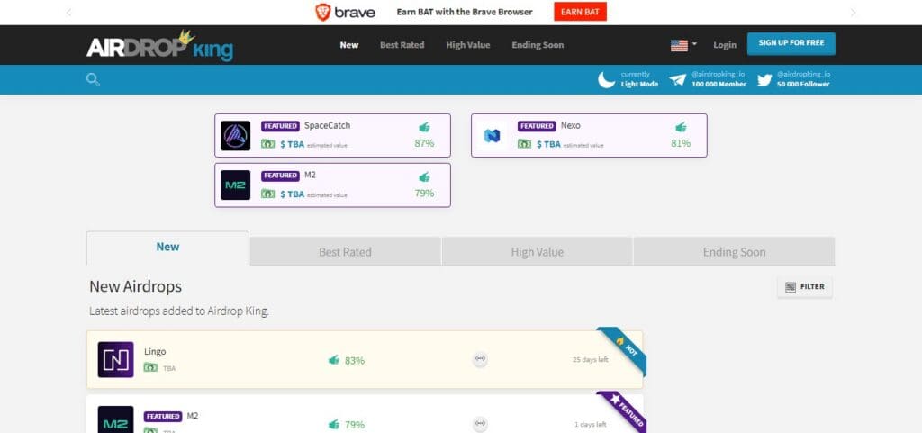 10 Best Cryptocurrency Airdrop Review Platform 7 AirdropKing.io