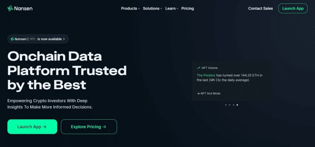 10 Best NFT Research Tools for Finding High-Quality NFTs 4 Nansen NFT Research Tools for Finding High-Quality NFTs