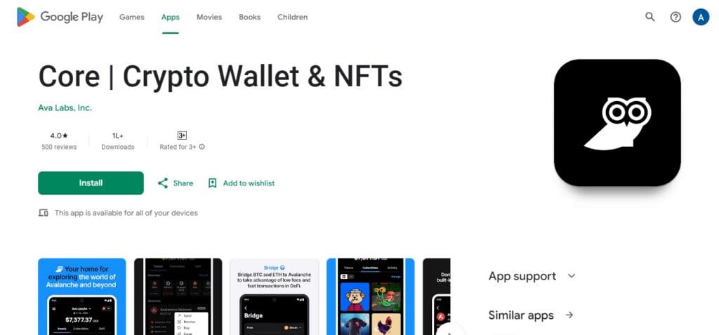 Core Wallet to Use with OpenSea