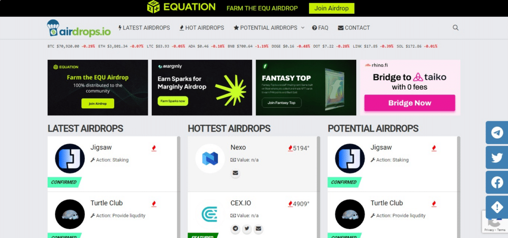 Airdrops.io