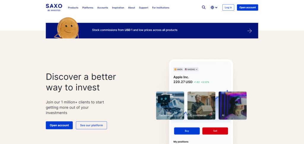Saxo Bank Finland Stock Broker