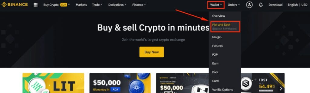   Deposit Funds into Your Binance Account