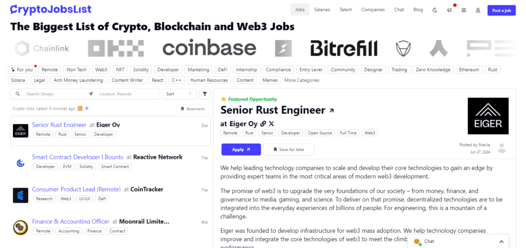10 Top Web3 Job Lists: Read Our Full Review 5 CryptoJobsList