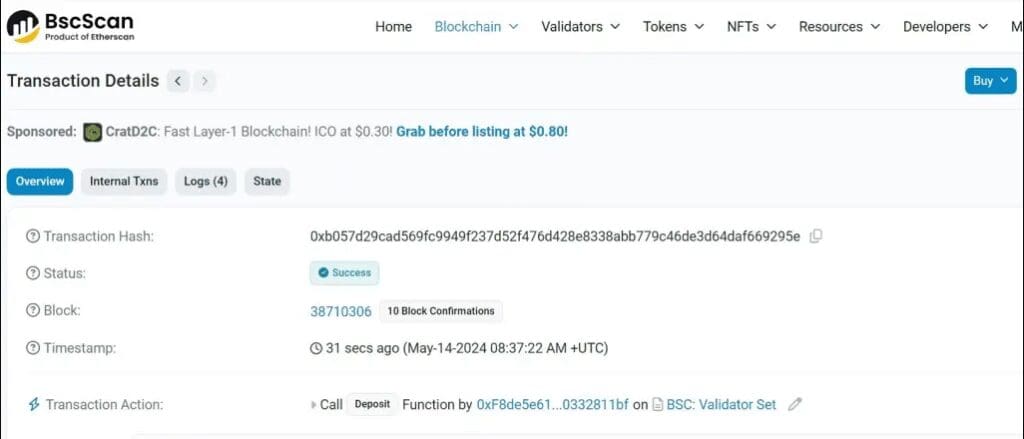 What is BscScan and How To Use It 4 The subsequent page will have data such as balance remaining in the wallet, total value of all tokens held in it, and all transactions made with this wallet.