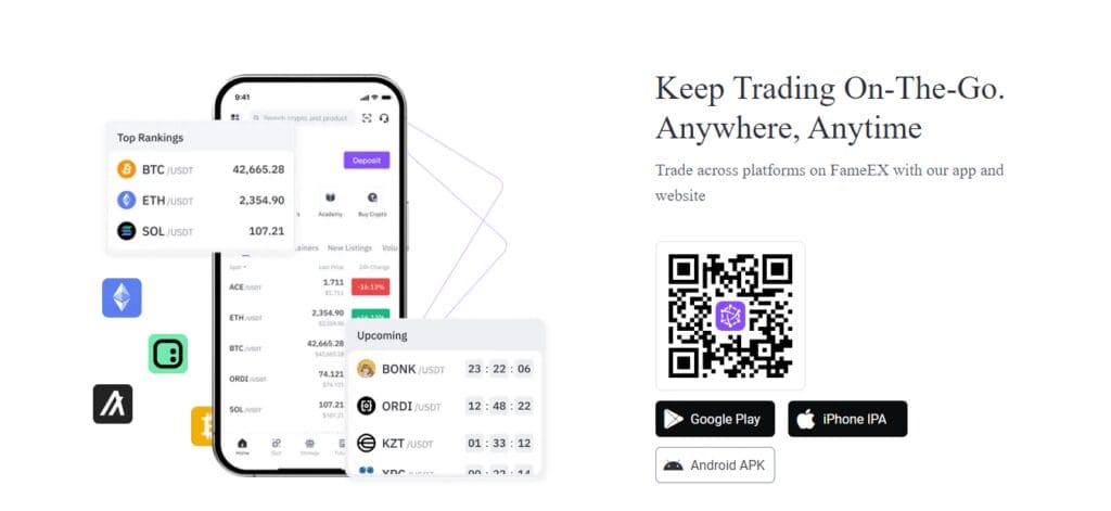 Fameex Exchange Review: Features & Pros & Cons For 2024 4 FameEX Exchange Android & IOS Mobile App
