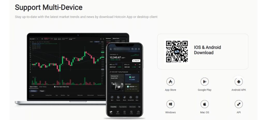 Hotcoin Exchange Android & IOS Mobile App