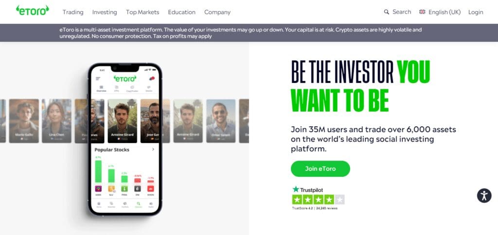 11 Best WazirX Exchange Alternatives 2024 List 8 Etoro WazirX Exchange Alternative