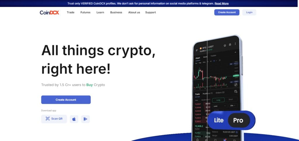 11 Best WazirX Exchange Alternatives 2024 List 3 CoinDCX - WazirX Exchange Alternative