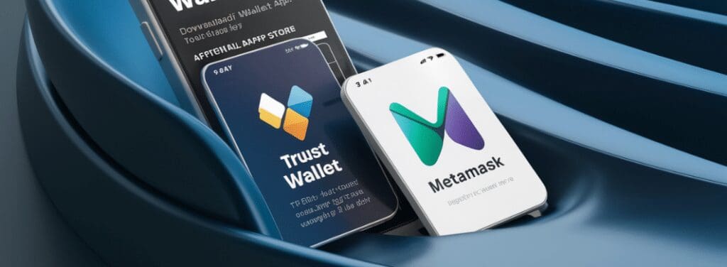 Software Wallet: Download a trusted wallet app from legitimate websites or official app stores e.g. Trust Wallet, MetaMask.