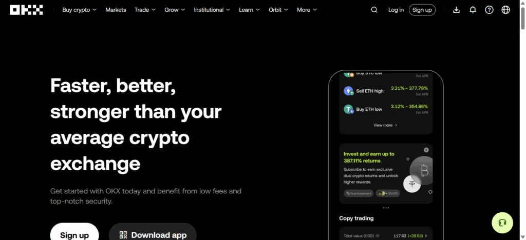 OKX is one of the largest cryptocurrency exchanges with products
