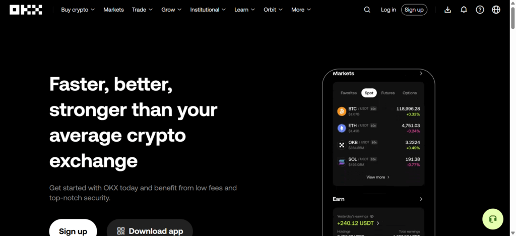 OKX provides spot trading, peer-to-peer trading