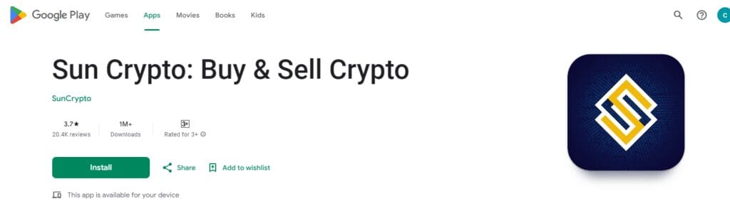 SunCrypto  Exchange Android & IOS Mobile App