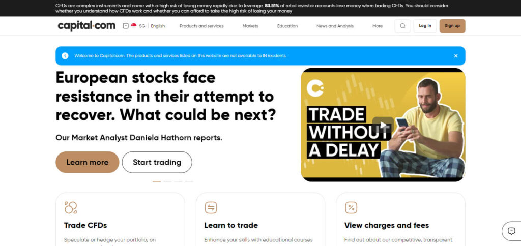 Capital.com Best Forex brokers For Swedish Stocks