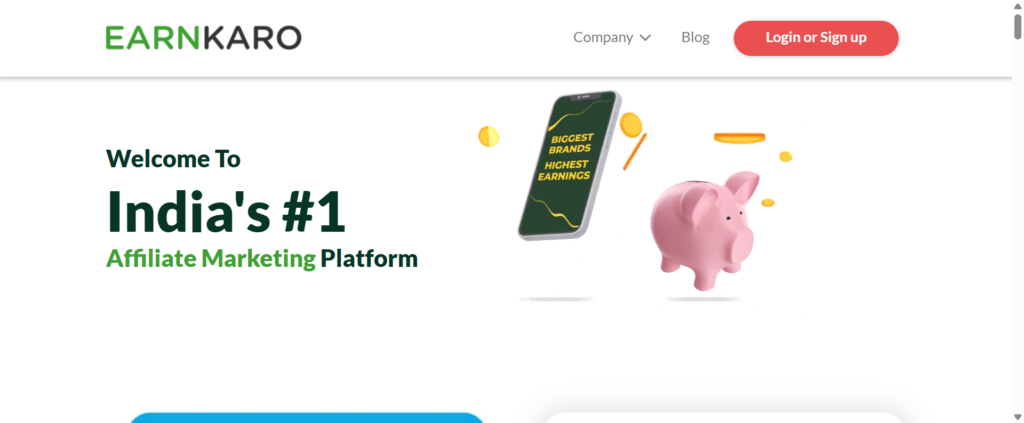 EarnKaro offers affiliate marketing and deal-sharing for Indian