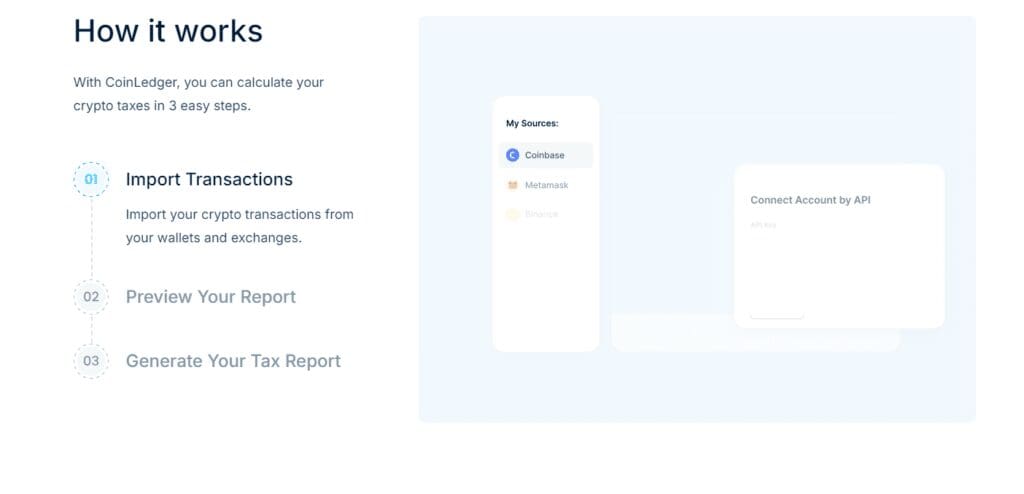 CoinLedger Crypto Tax Software - Simplify Your Cryptocurrency Taxes 4 How CoinLedger Works