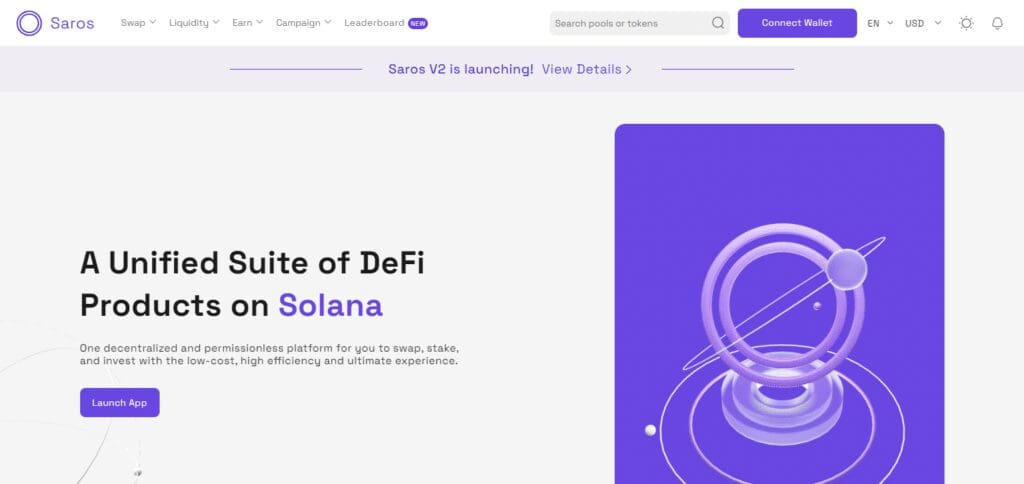 10 Best DEXs on Solana for Seamless Crypto Trading in 2024 9 Saros Finance DEXs on Solana