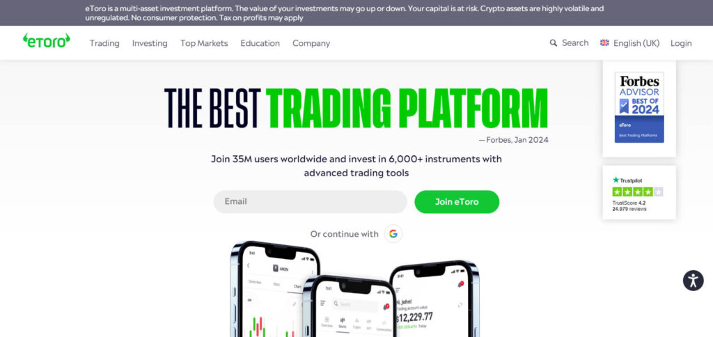 eToro Online Brokers & Trading Platforms In Gabon