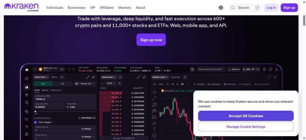 Kraken is an established crypto exchange that includes demo and paper trading 