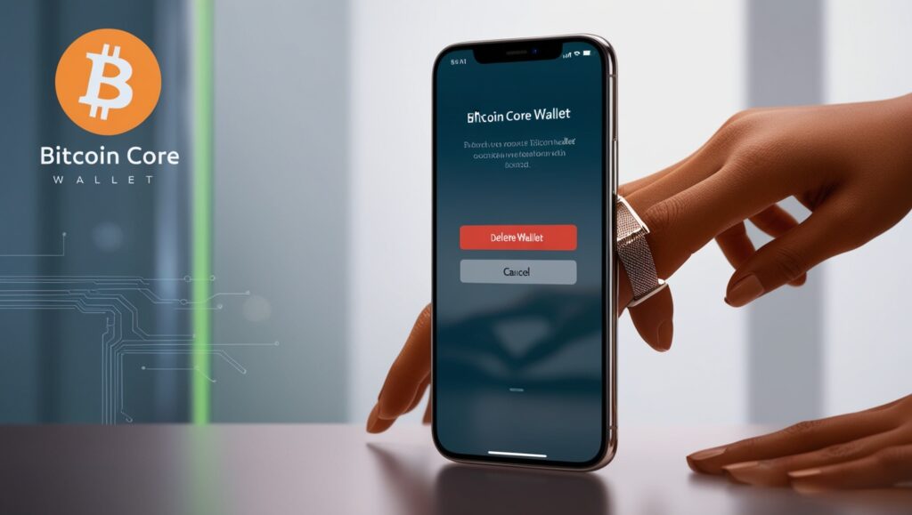 How to Delete an  Bitcoin Core Wallet for iOS, Android, and Mobile Devices