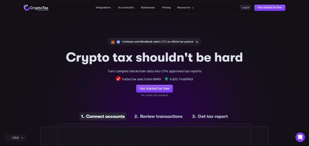 8 Best Crypto Tax Calculators in the United States of America 3 CryptoTaxCalculator Crypto Tax Calculator In United States of America