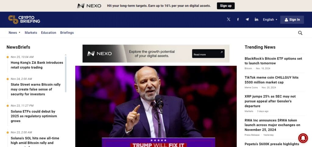 10 Best Crypto News Blog In USA For 2025 7 Crypto Briefing Crypto News Blog In USA