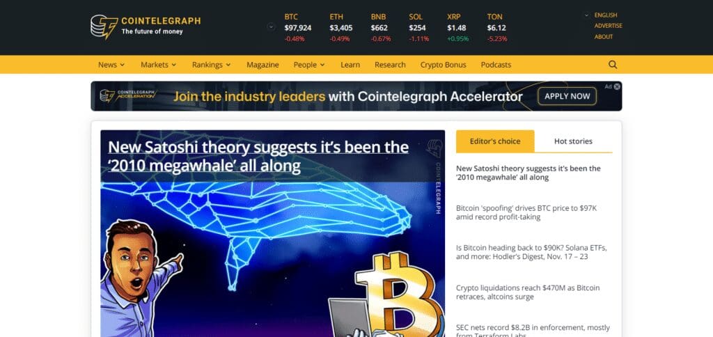 10 Best Crypto News Blog In Singapore 7 CoinTelegraph Crypto News Blog In Singapore