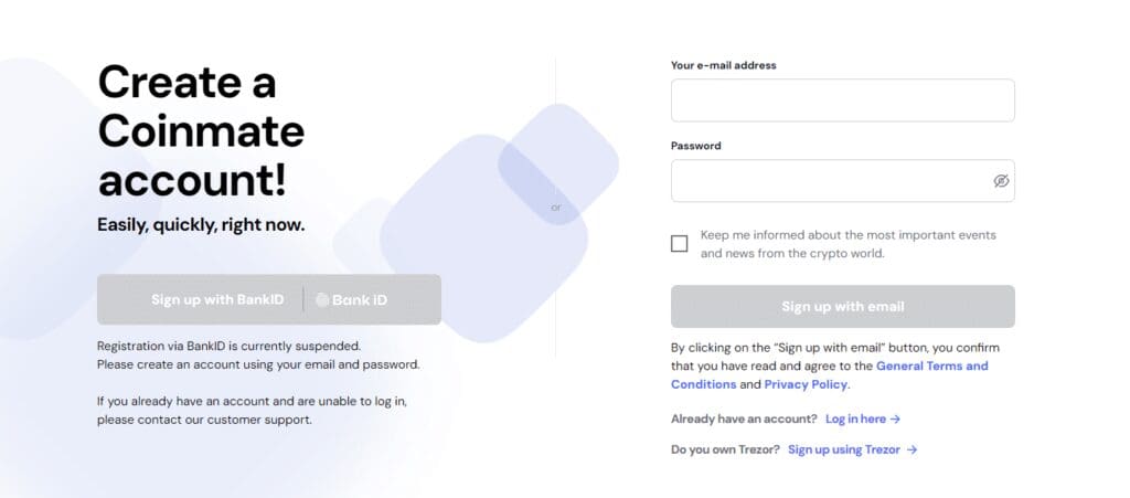 Coinmate Exchange Review 2024: Features, Fees, and Security Overview 3 How to Sign Up on Coinmate Exchange?
