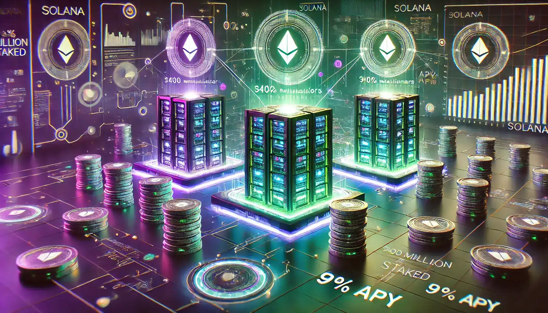 Solana Secures $6.5M Deal to Add 3 Validators, $400M Staked for 9% APY