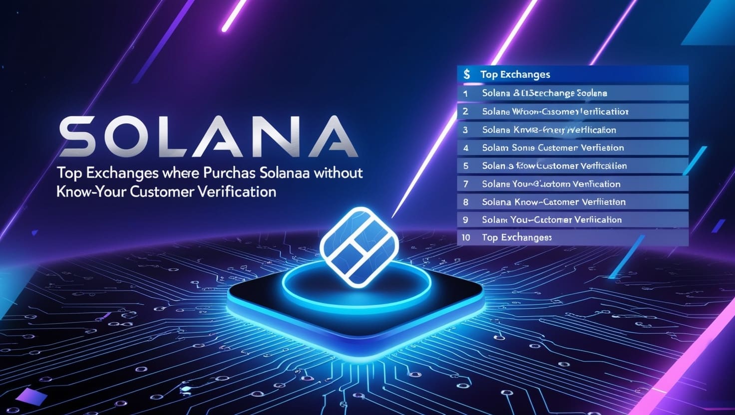 11 Best Exchanges To Buy Solana Without KYC