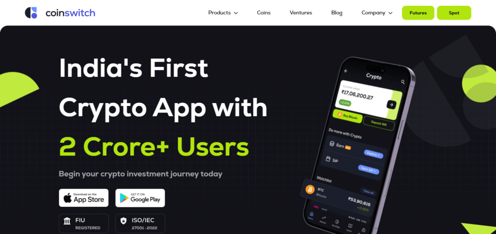 CoinSwitch Kuber  Mudrex Exchange Alternatives In India