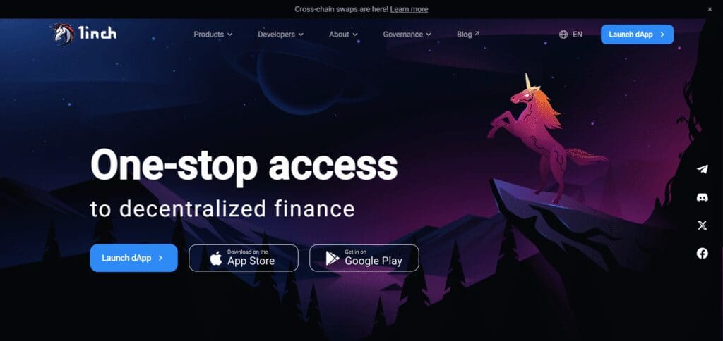 Top 10 Aave's Crypto competitors 3 Aave's Crypto competitors 1inch
