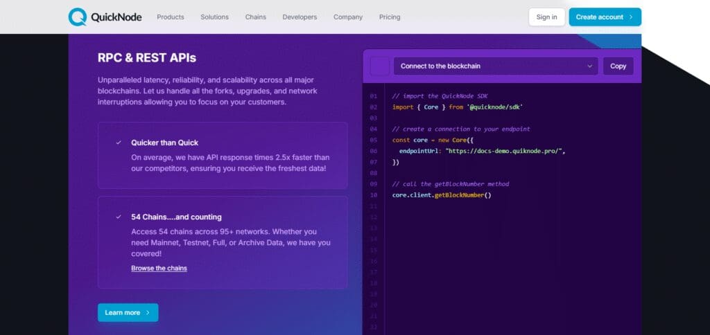 10 Best Blockchain API Providers for Developers 3 QuickNode Blockchain API Providers for Developers