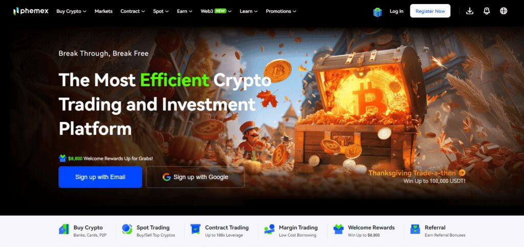 Phemex Best Crypto Sweepstakes Promotion Codes