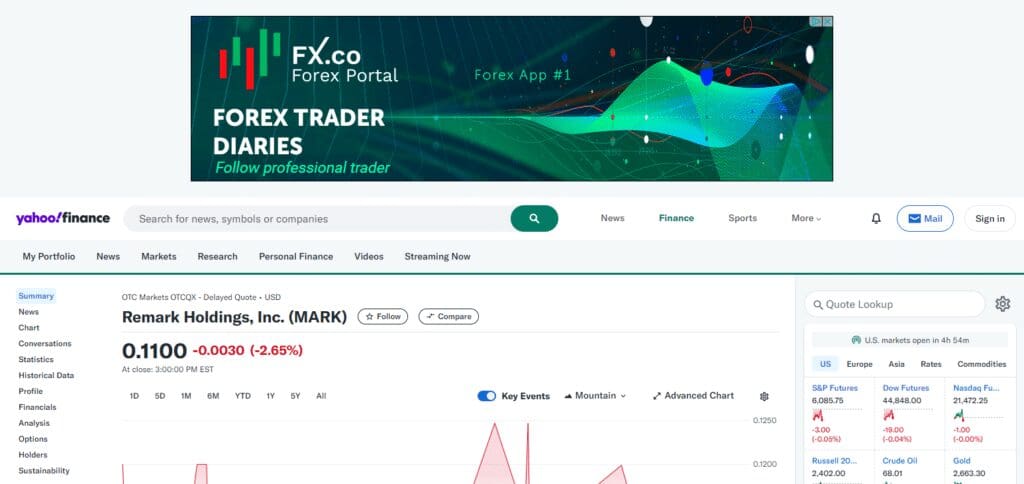 10 Best AI Penny Stocks Under $10 In 2025 6 Remark Holdings (MARK)
