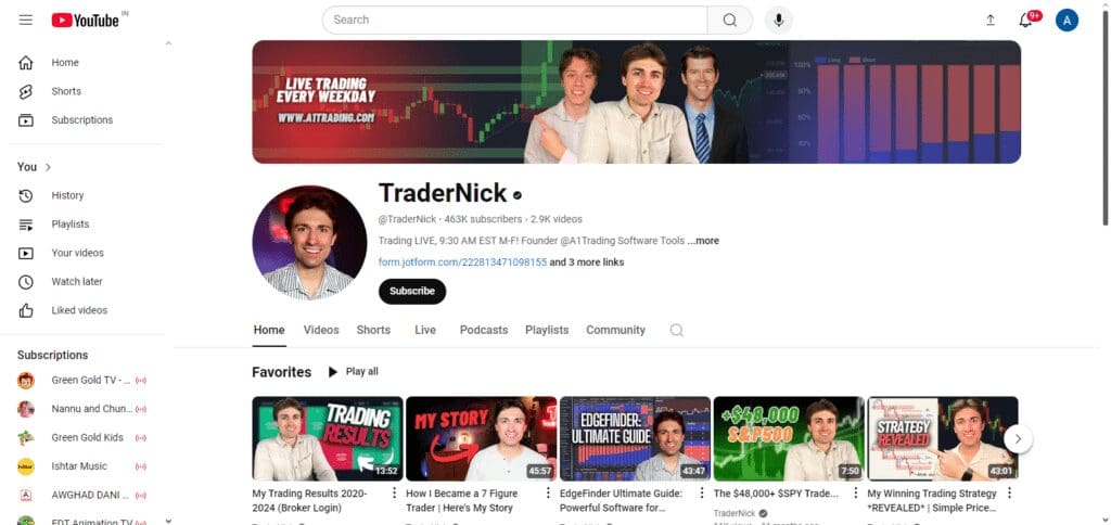 10 Best Forex Trading Teacher On YouTube 6 Trader Nick Forex Trading Teacher On YouTube
