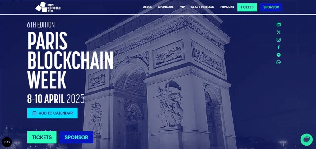 Top 10 Crypto and Blockchain Conferences In 2025 10 Paris Blockchain Week Top 10 Crypto and Blockchain Conferences In 2025