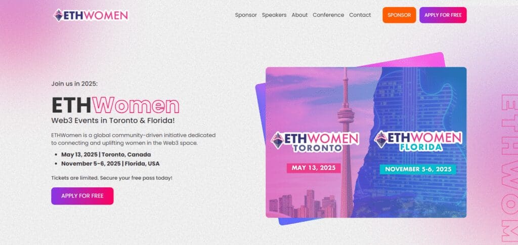 Top 10 Crypto and Blockchain Conferences In 2025 11 ETHWomen Toronto Top 10 Crypto and Blockchain Conferences In 2025