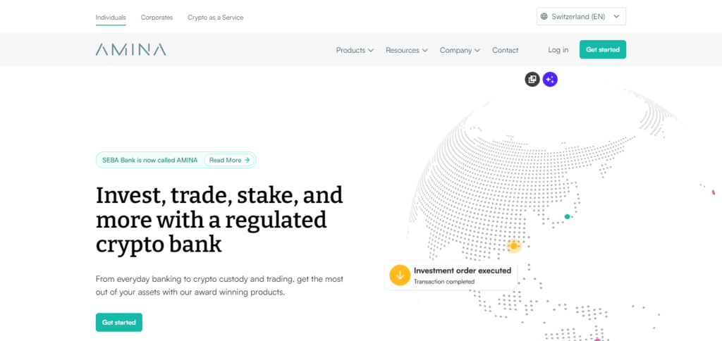 AMINA Bank Best Crypto-Friendly Banks Worldwide