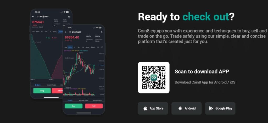 Coin8 Exchange Review 2025: Features, Fees, and Security Overview 7 Coin8 Mobile App