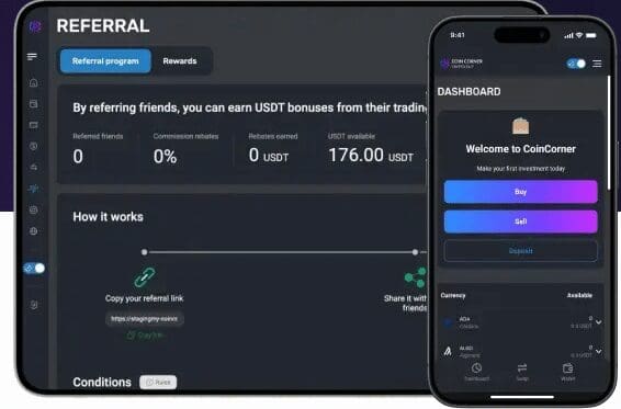 Coincorner Exchange Review 2024: Features, Fees, and Security Overview 5 Referral Program