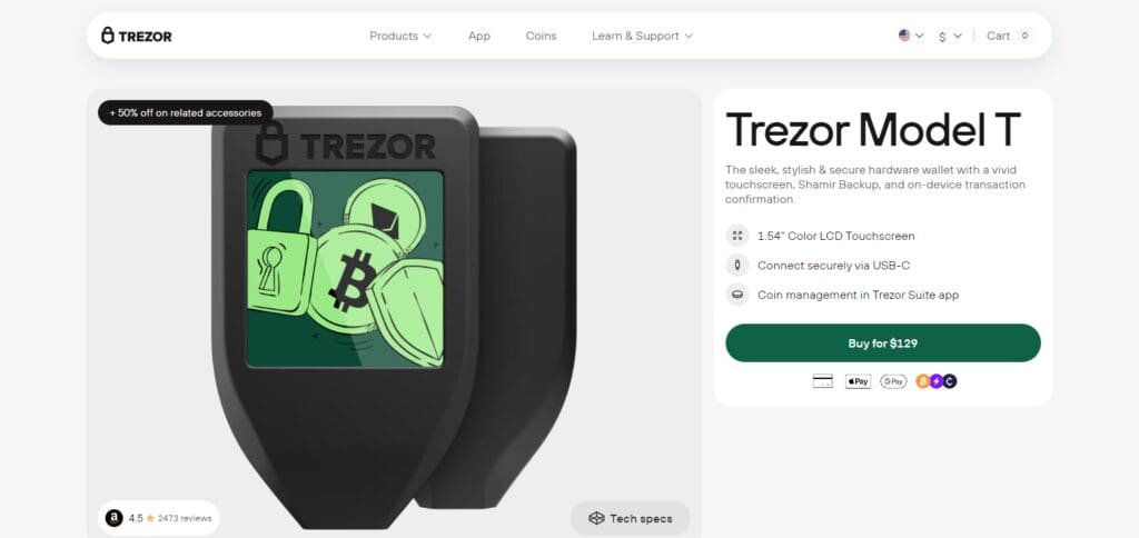 How to Choose the Best Crypto Hardware Wallet 3 Trezor Model T