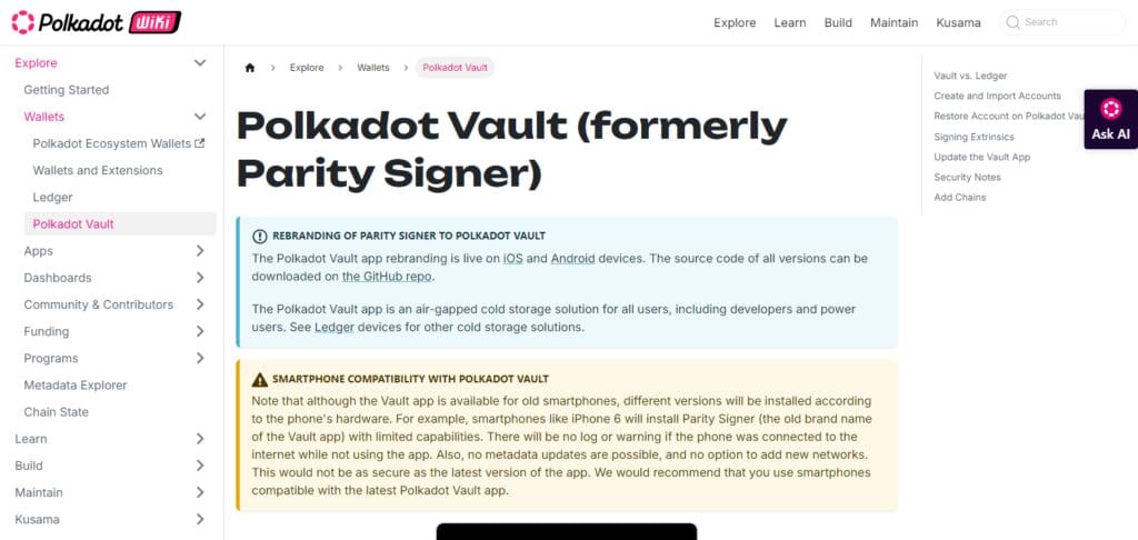 10 Best Polkadot Wallet For Staking 11 Polkadot Vault