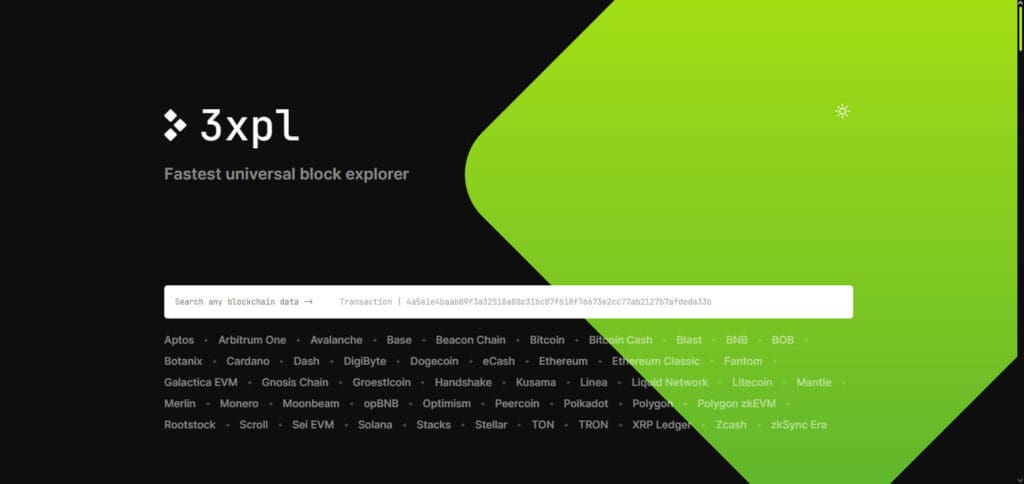 10 Best Multi-Chain Block Explorers For Tracking Crypto Transactions 4 3xpl