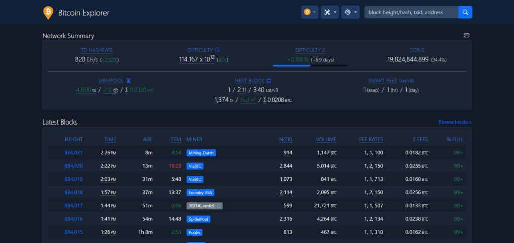 Bitcoin Explorer