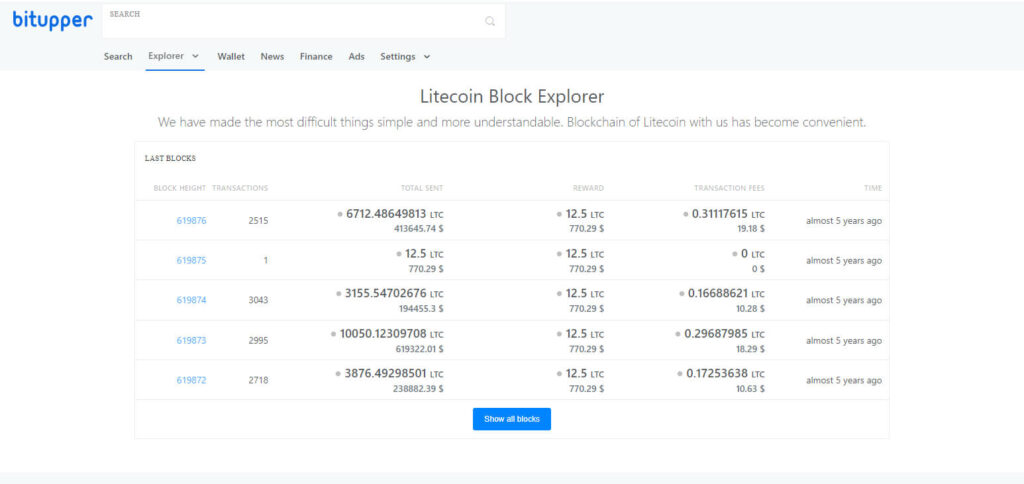 Bitupper Explorer